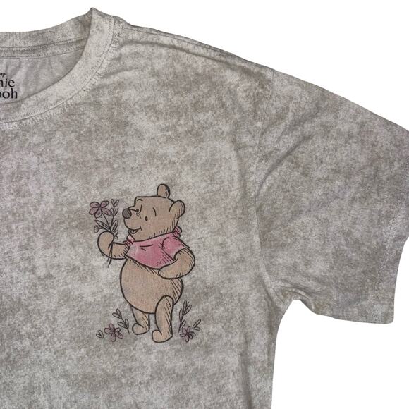Disney Winnie the Pooh Stop and Smell the Flowers T-Shirt XS Vintage Look - Picture 2 of 7
